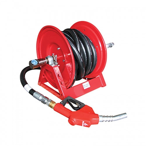 Alemlube 1125-6-35C 1" Diesel Fuel Hose Reel with Auto Shut Off Nozzle