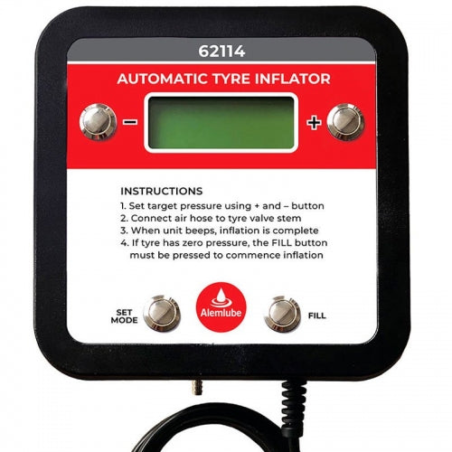 Alemlube 62114 Indoor Wall Mounted Automatic Digital Tyre Inflator