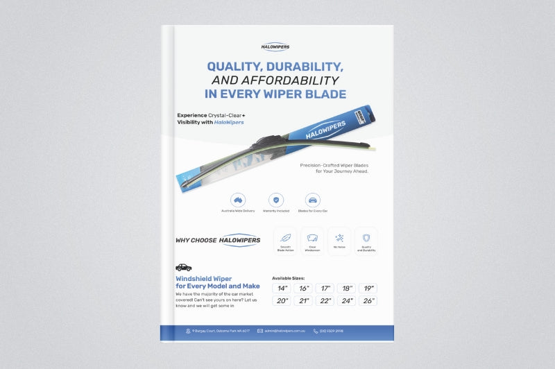 Halowipers 14 inch wiper blade � brand pack shot
