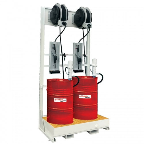 Alemlube AA205-2DG Automotive 3 Drum 205L Oil Gantry [but for 2 drums]