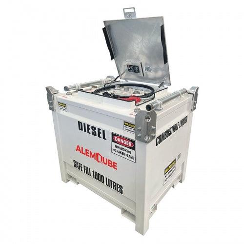 Alemlube AQB1000 Self Bunded 1,000L Diesel Fuel Tank with Equipment Bay