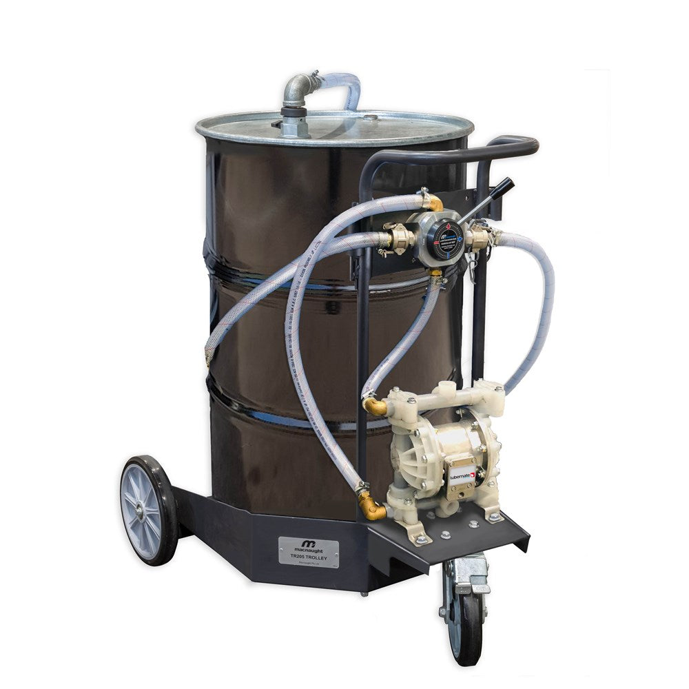 MOBILE OIL EVACUATION SYSTEM - with 4 way valve - Lubemate Diaphram Pump