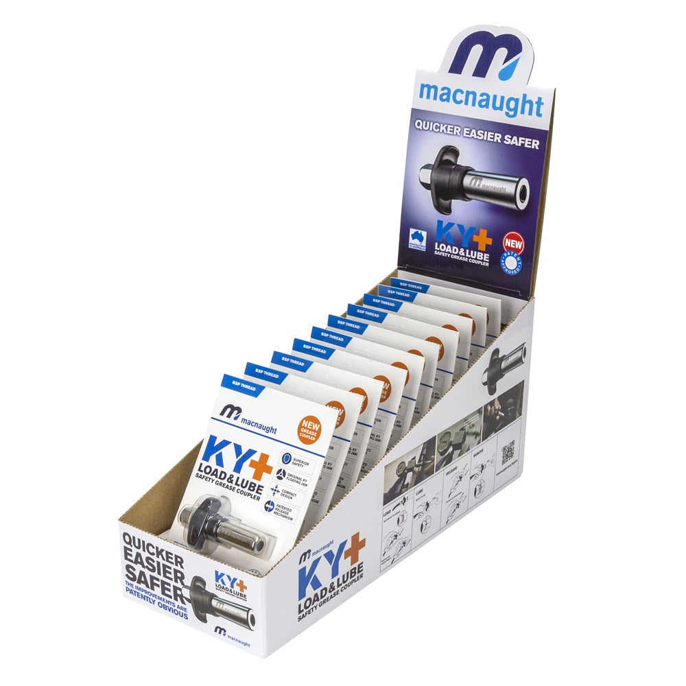 KY+ Safety Grease Coupler - NPT (Counter Display - 10 Blister Pack)