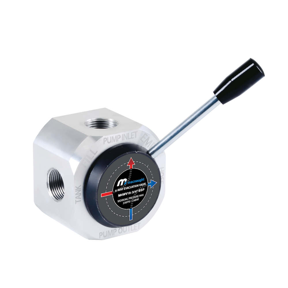 4 WAY EVACUATION VALVE - 3/4"BSP